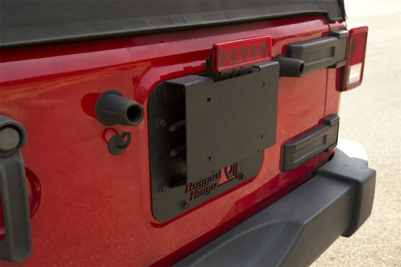 Rugged Ridge Tire Carrier Delete Kit 07-18 Jeep Wrangler JK - Side View