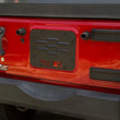 Load image into Gallery viewer, Rugged Ridge Tire Carrier Delete Plate 07-18 Jeep Wrangler JK - Side View