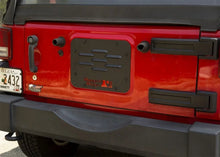 Load image into Gallery viewer, Rugged Ridge Tire Carrier Delete Plate 07-18 Jeep Wrangler JK - Side View