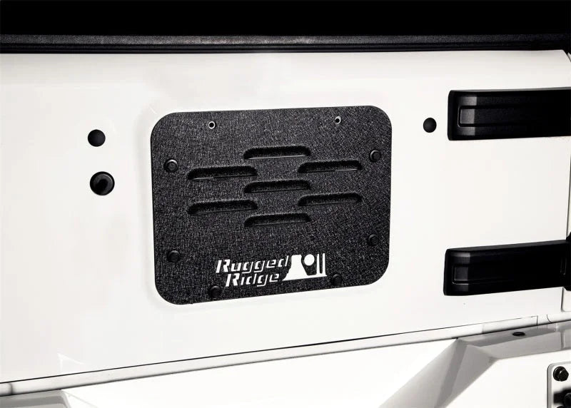 Rugged Ridge Tire Carrier Delete Plate 07-18 Jeep Wrangler JK - Detail View