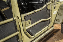Load image into Gallery viewer, Rugged Ridge Tube Door Covers Front Pair Black 07-18 Jeep Wrangler JK/JKU - Side View