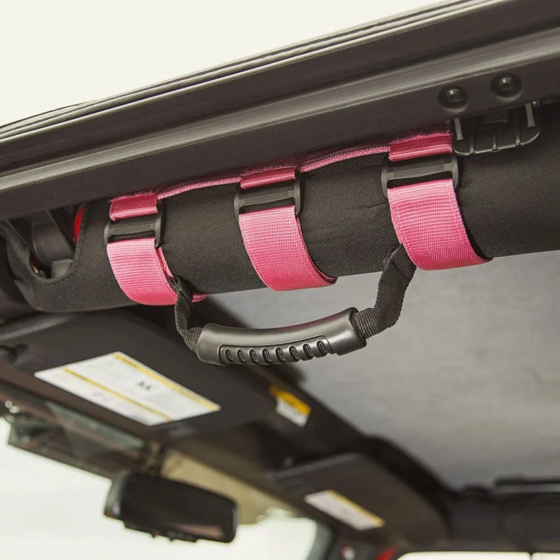 Rugged Ridge Ultimate Grab Handles Pink 55-20 CJ/Jeep Wrangler /JT - Side View
