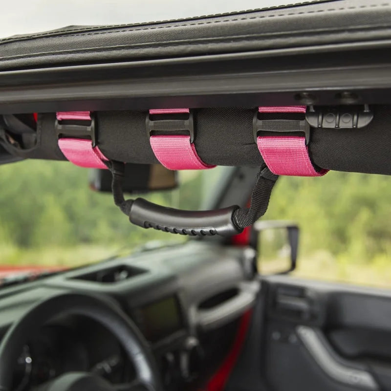 Rugged Ridge Ultimate Grab Handles Pink 55-20 CJ/Jeep Wrangler /JT - Back View