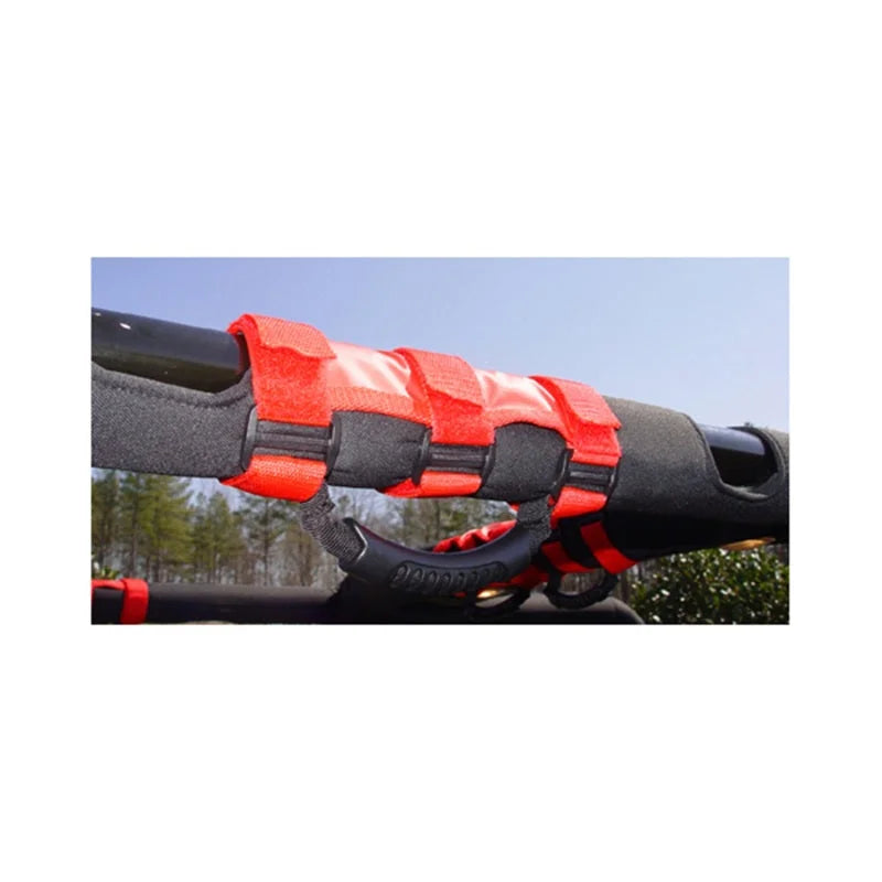 Rugged Ridge Ultimate Grab Handles Red 55-20 CJ/Jeep Wrangler /JT - Installation View