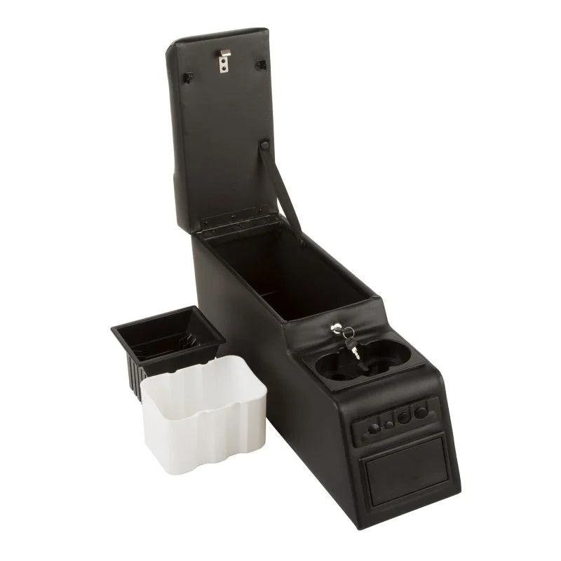 Rugged Ridge Ultimate Locking Console Black 76-95 Jeep CJ / Jeep Wrangler - Installation View