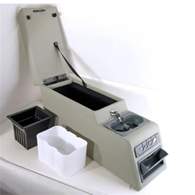 Rugged Ridge Ultimate Locking Console Gray 76-95 Jeep CJ / Jeep Wrangler - Main Product View