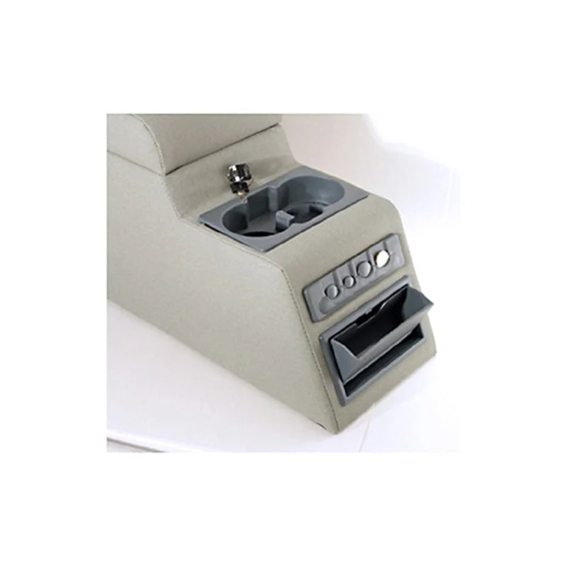 Rugged Ridge Ultimate Locking Console Gray 76-95 Jeep CJ / Jeep Wrangler - Side View