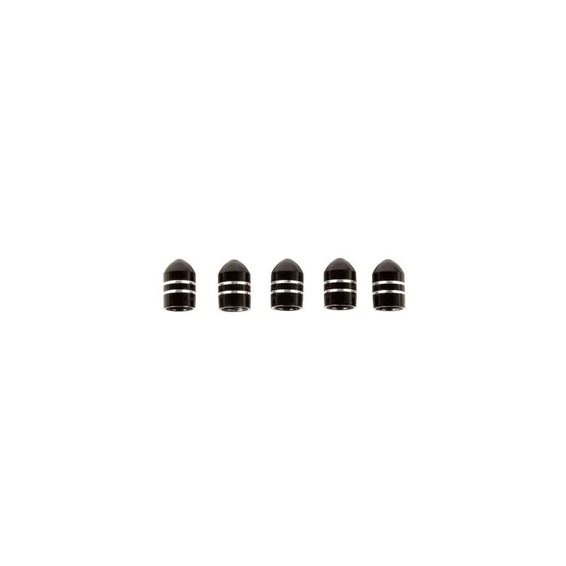 Rugged Ridge Valve Stem Cap Aluminum Black 5 Pack - Main Product View