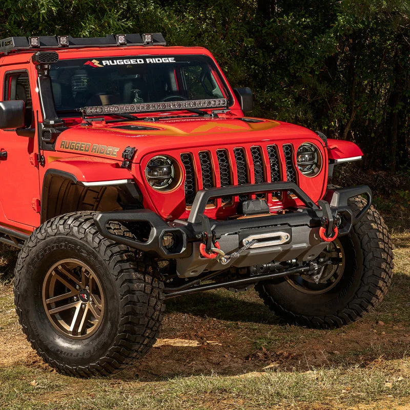 Rugged Ridge Venator Front Bumper W/Overrider & Winch Tray JL - Additional View 6