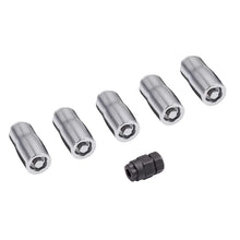 Load image into Gallery viewer, Rugged Ridge Wheel Lock Nut Set 5 Nuts w/Key Chrome M14-1.5 - Side View