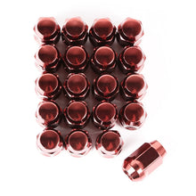 Load image into Gallery viewer, Rugged Ridge Wheel Lug Nut Set of 20 Red 1/2-20 - Side View
