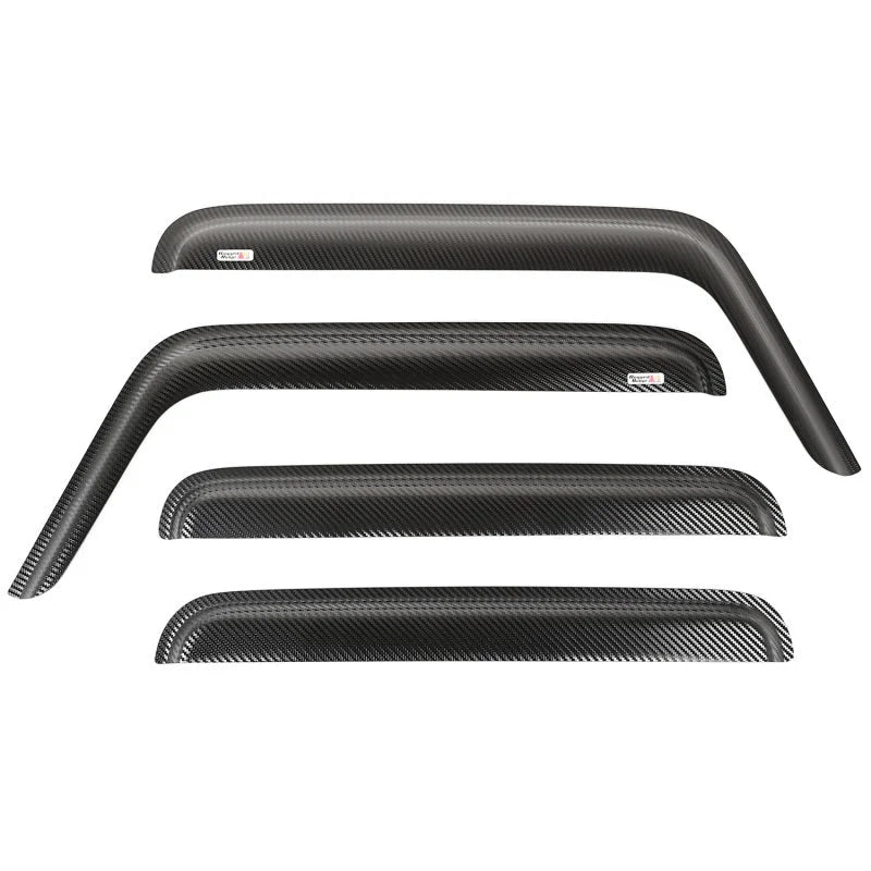 Rugged Ridge Window Visors Carbon Fiber 4Door 07-18 Jeep Wrangler - Main Product View