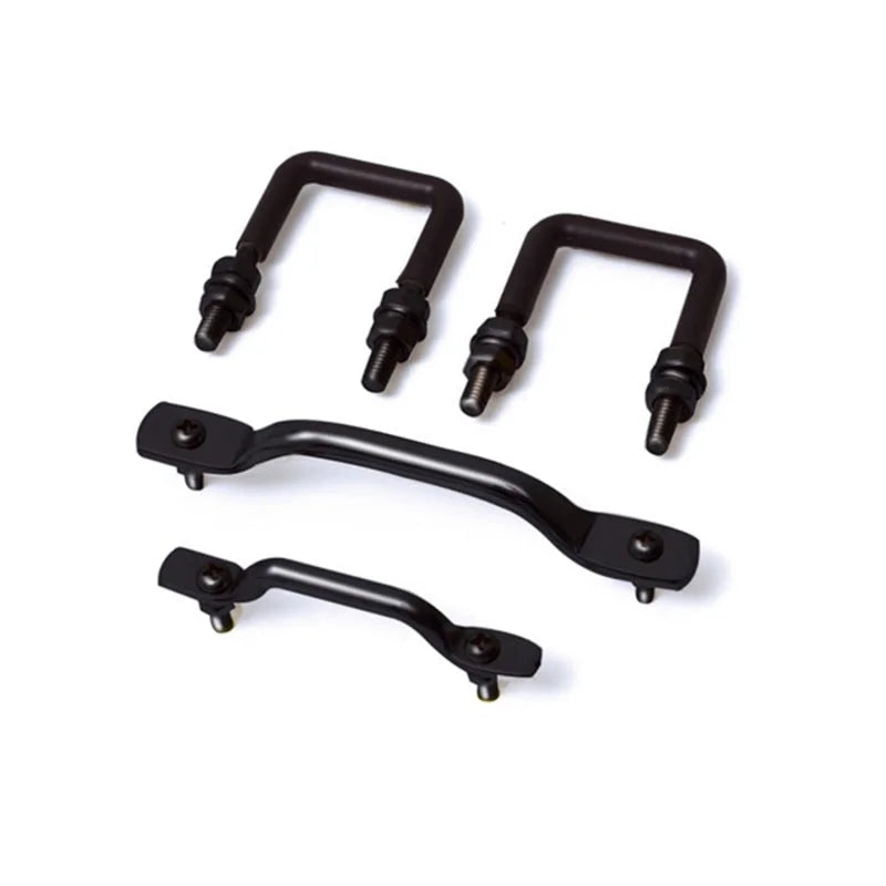 Rugged Ridge Windshield Tie Down Kit Black 55-95 Jeep CJ / Jeep Wrangler - Side View