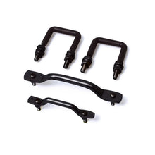 Load image into Gallery viewer, Rugged Ridge Windshield Tie Down Kit Black 55-95 Jeep CJ / Jeep Wrangler - Side View