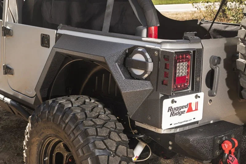 Rugged Ridge XHD Armor Fenders and Liner Kit 07-18 Jeep Wrangler JKU 4-Door - Side View