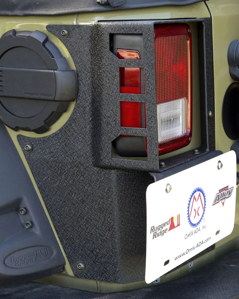 Rugged Ridge XHD Corner Guard Rear 07-18 Jeep Wrangler JKU 4 Door - Side View