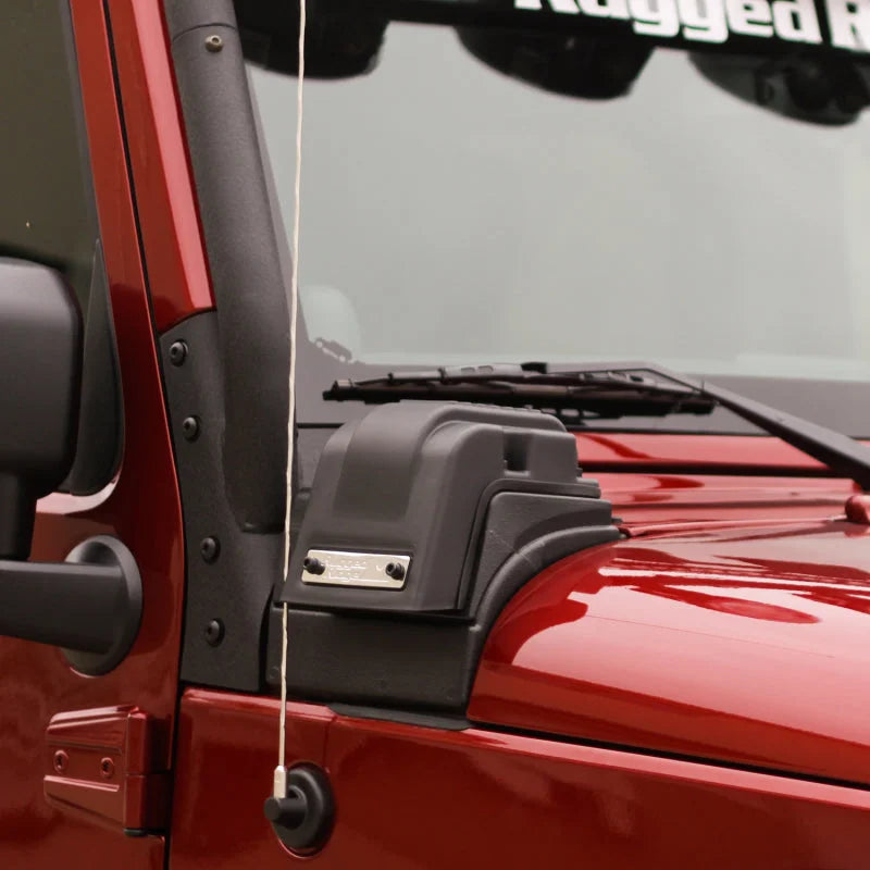 Rugged Ridge XHD Low-Mount Snorkel 3.6L 12-18 Jeep Wrangler JK - Side View