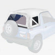 Load image into Gallery viewer, Rugged Ridge XHD S-Top White Denim 88-94 Sidekicks/Geo Trackers - Side View
