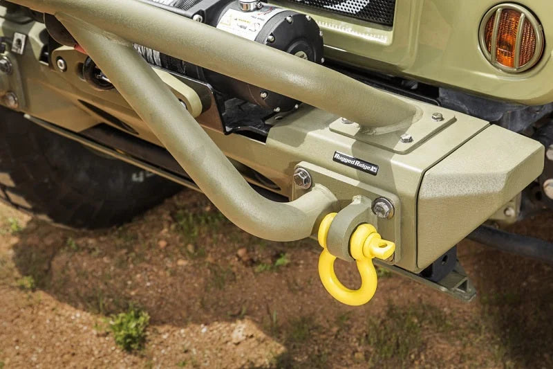 Rugged Ridge Yellow 3/4in D-Rings - Side View
