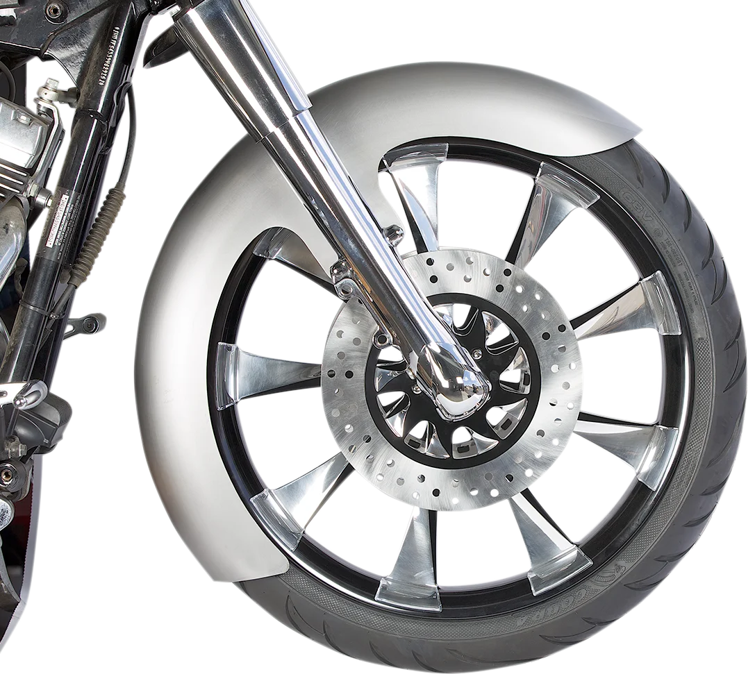 Russ Wernimont Designs Custom Dresser Front Fender for 21" Wheel - Steel - LS-2 Style - 5.5" W x 43" L RWD-50137 - Side View