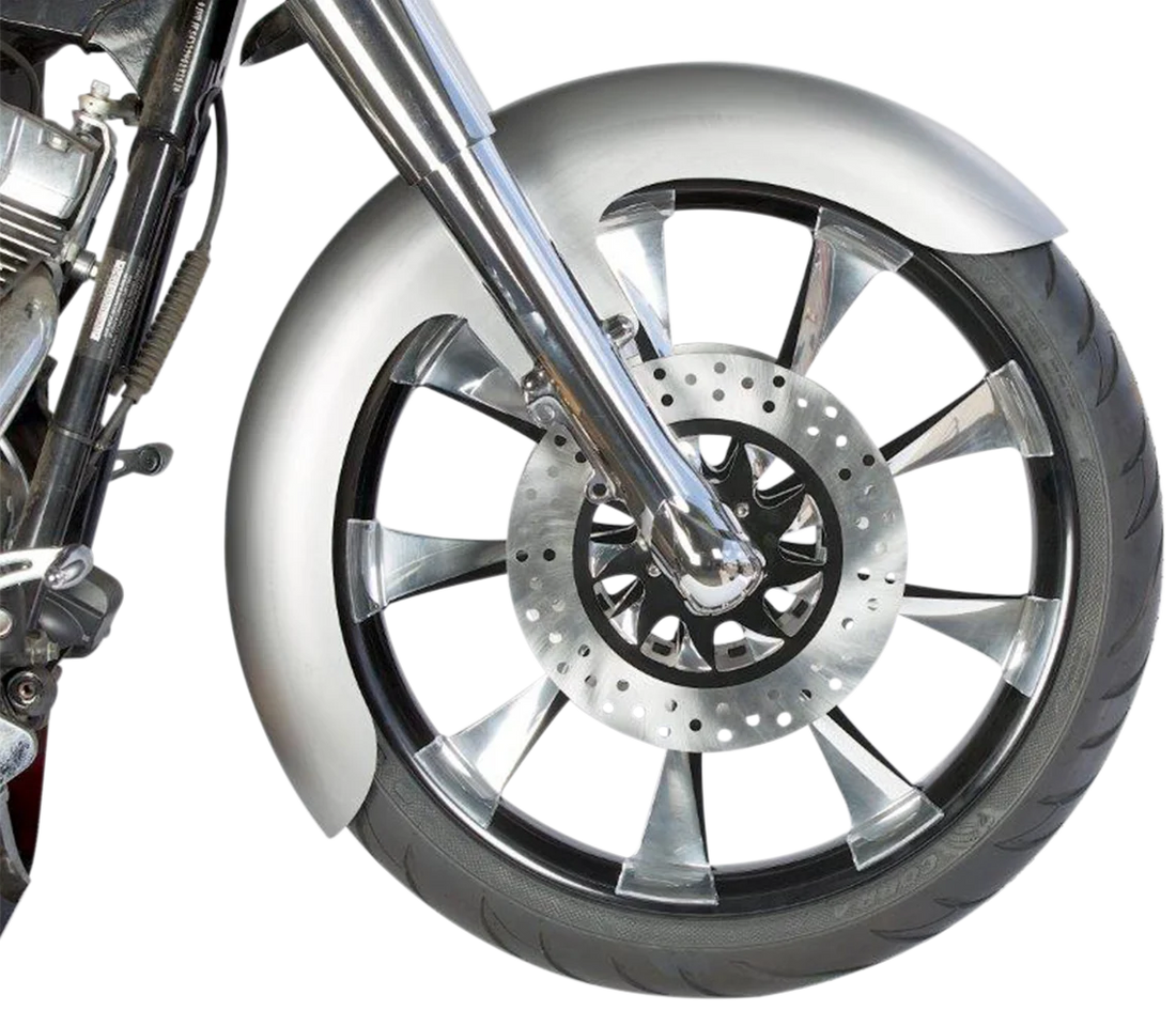 Russ Wernimont Designs Custom Dresser Front Fender for 21" Wheel - Steel - OCF Style - 5.5" W x 45" L RWD-50129 - Side View