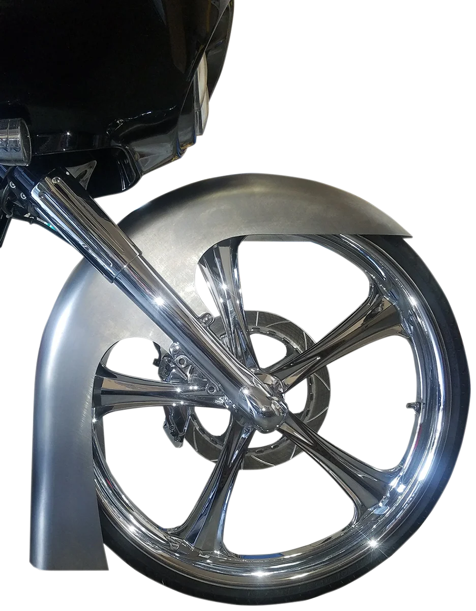 Russ Wernimont Designs Flat Back Dresser Front Fender - 26" - 38° - FL RWD-50218 - Side View