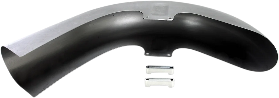 Russ Wernimont Designs Flat Back Dresser Front Fender - 6" x 23" - 32° - FL RWD-50223 - Side View