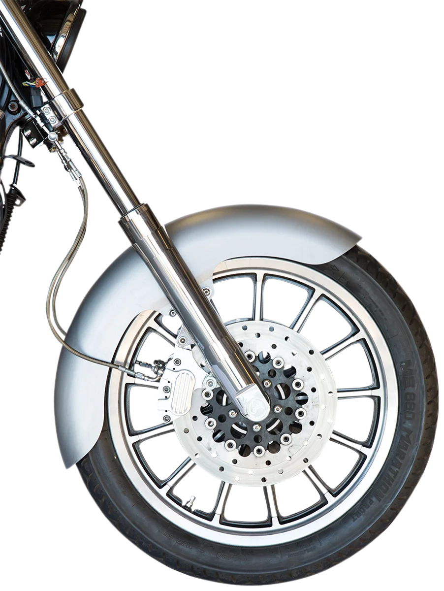 Russ Wernimont Designs Front Fender - For 90/90-19" Wheel - 4.3/4" W - 34-3/4" L RWD-50170 fits Dyna - Back View