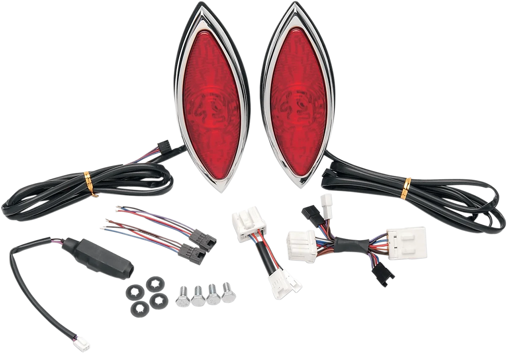 Russ Wernimont Designs LED Cat-Eye Lights - Chrome Bezel RWD-310 - Main Product View