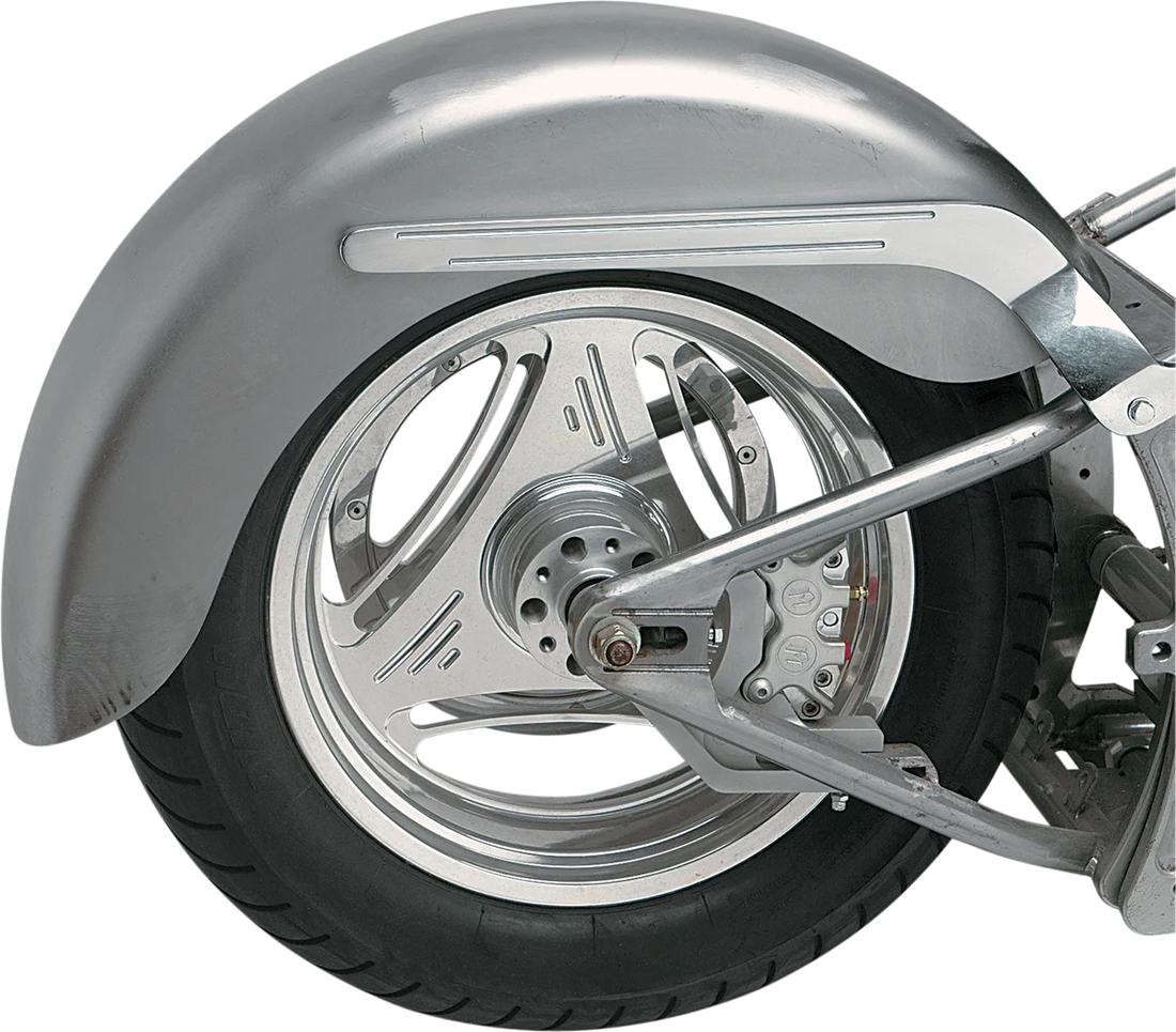 Russ Wernimont Designs Long Shot Custom Rear Fender for Swingarm Frames - 8.5" W x 43.25" L 380358 - Side View
