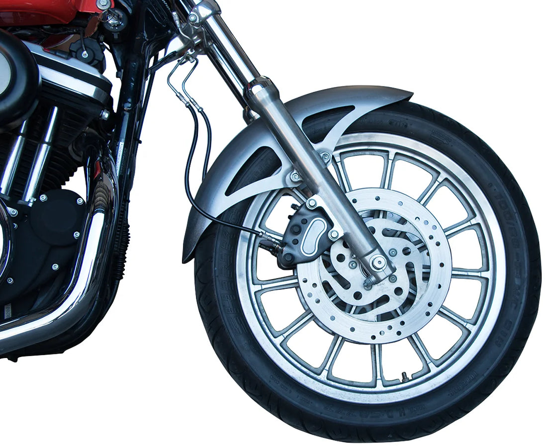 Russ Wernimont Designs Retro Front Fender - For 18"/19" Wheel - 4.75" W - FXD/XL/Dyna RWD-50229 - Side View