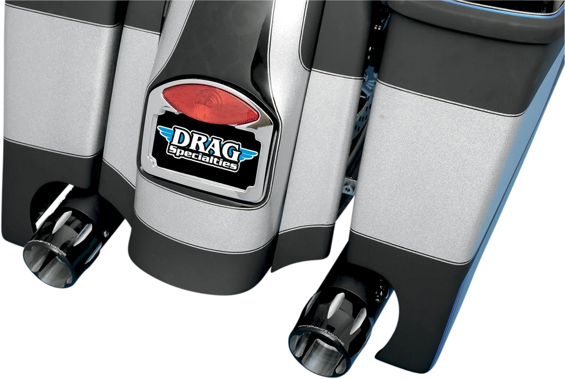 Russ Wernimont Designs Taillight/Turn Signal/ License Plate Kit - Chrome RWD3217 - Back View