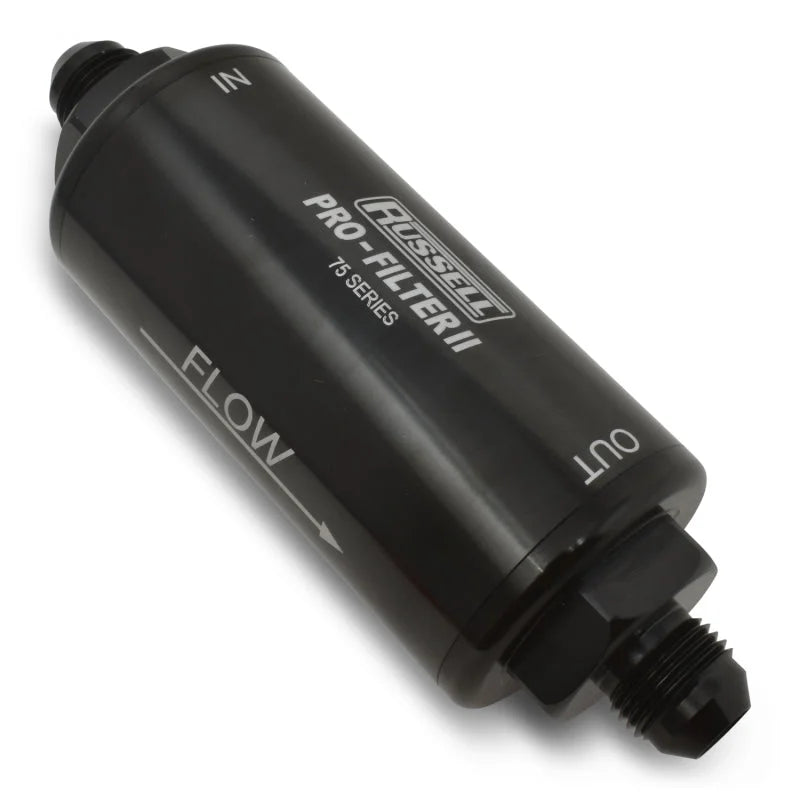 Russell 75 Series 10 Micron 8AN Profilter Fuel Filter - Side View