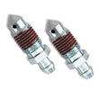 Load image into Gallery viewer, Russell Adapter Fitting -4 AN Male Flare to 3/8in. -24 Brake Bleeder Female - Clear Zinc Finish - Side View