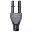 Load image into Gallery viewer, Russell Adapter Y-Block 3/8in Sae Quick Disconnect Female To 2X 3/8in Sae Qd Male Blk Anodized - Main Product View