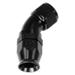 Load image into Gallery viewer, Russell Black 45 -12 Pro Ptfe Hose End - Main Product View