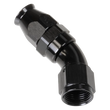 Load image into Gallery viewer, Russell Black 45 -8 Pro Ptfe Hose End - Side View