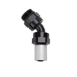 Load image into Gallery viewer, Russell Hose End Crimp On 10 Sae Port Male To -8 Hose 45 Deg Swivel Blk Anodized - Detail View
