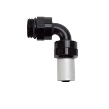 Load image into Gallery viewer, Russell Hose End Crimp On 10 Sae Port Male To -8 Hose 90 Deg Swivel Blk Anodized - Side View