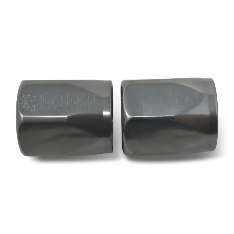 Russell Hose End Socket -8 AN Polished & Gray Anodized (2 Pack) - Main Product View