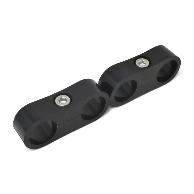 Russell Hose Separator For -10 Braided Hose - Black Anodize (2 Pack) - Side View