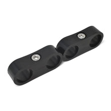 Load image into Gallery viewer, Russell Hose Separator For -10 Braided Hose - Black Anodize (2 Pack) - Side View