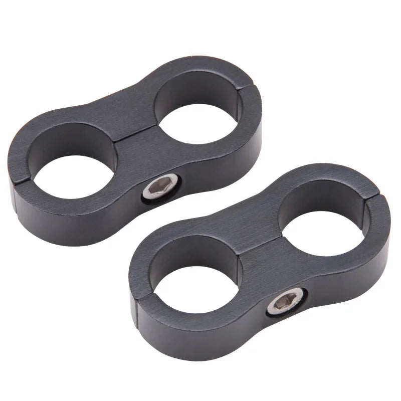 Russell Hose Separator for -8 Braided Hose - Black Anodized (2 Pack) - Main Product View