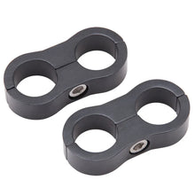 Load image into Gallery viewer, Russell Hose Separator for -8 Braided Hose - Black Anodized (2 Pack) - Main Product View