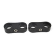Load image into Gallery viewer, Russell Hose Separator for -8 Braided Hose - Black Anodized (2 Pack) - Installation View