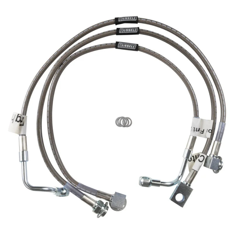 Russell Performance 05-06 Ford F-150 4WD with 6in lift (Built after 11/29/04) Brake Line Kit - Side View