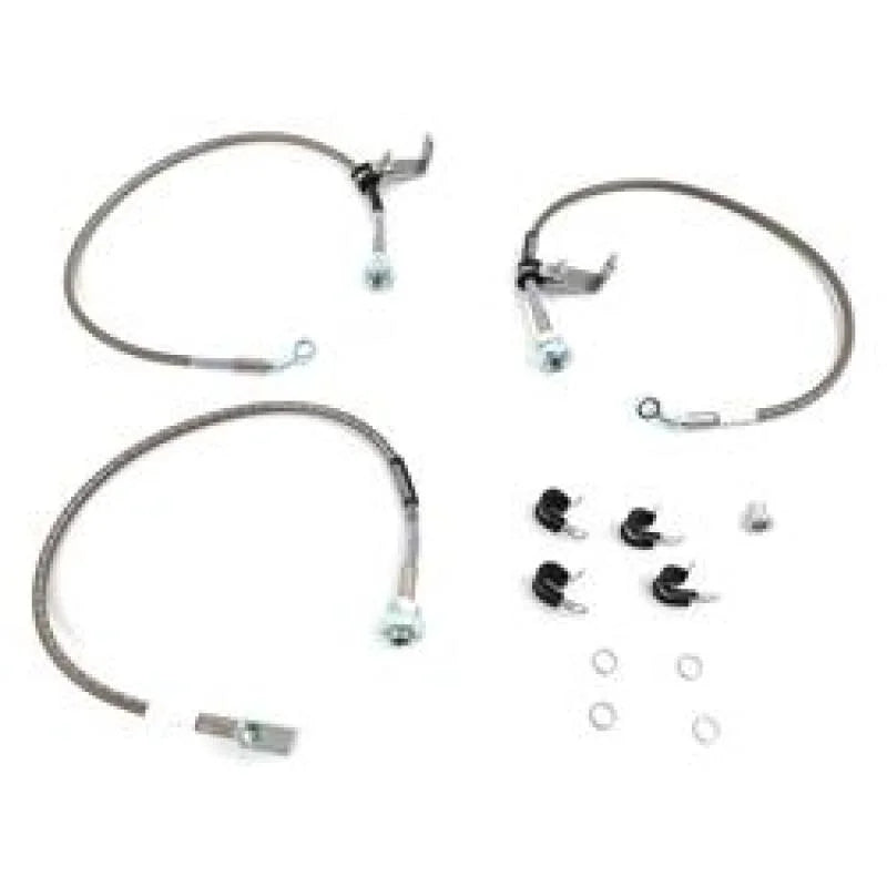 Russell Performance 05-06 GM Silverado/Sierra 1500 4WD (including 06 SS) Brake Line Kit - Side View