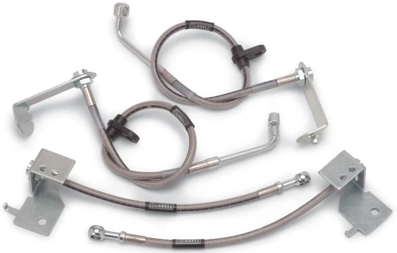 Russell Performance 05-11 Ford Mustang (with ABS) Brake Line Kit - Side View