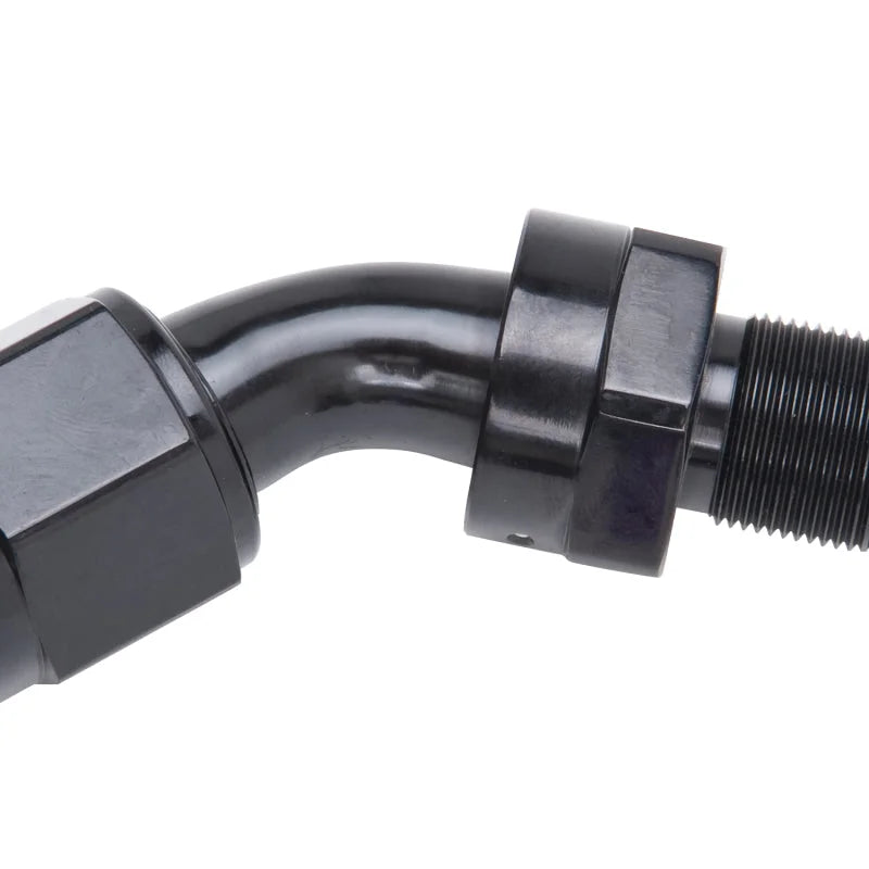 Russell Performance -10 AN 45 Degree Hose End Without Socket - Black - Side View
