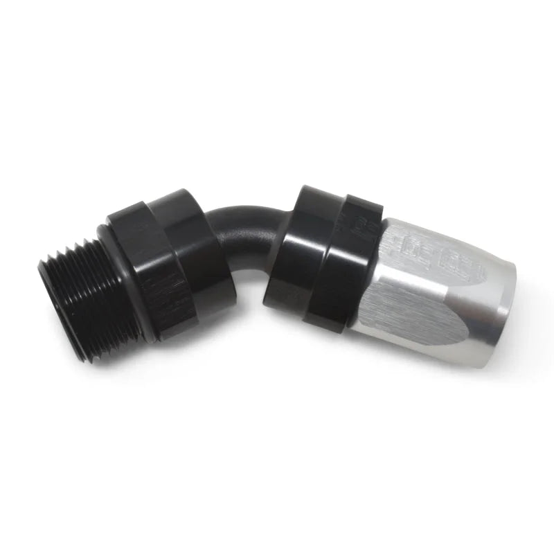 Russell Performance -10 AN Black Male SAE Port to -8 Hose 90 Degree (-10 Port 7/8in-14 Thread) - Additional View 8